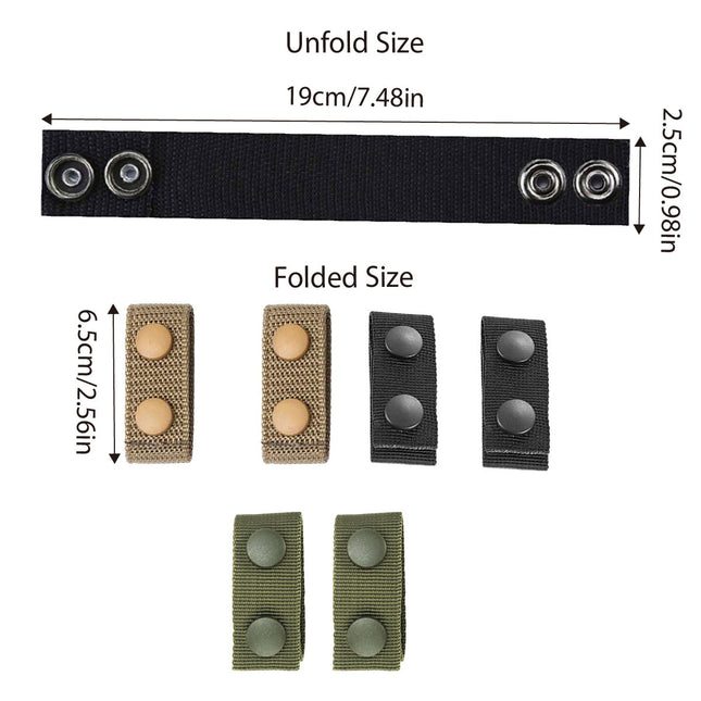 2PCS Outdoor Tactical Belt Loop Snap On Retainer Buckle Clip Holder Hiking Gear