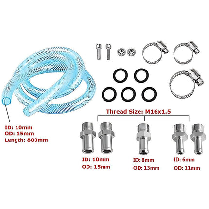 Oil Catch Breather Can Kit Universal Petrol Filter Baffled Diesel Reservoir Tank