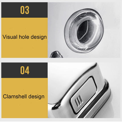 Stainless Steel Wall Mounted Soap Dispenser Hotel Bathroom Sanitizer Bottle