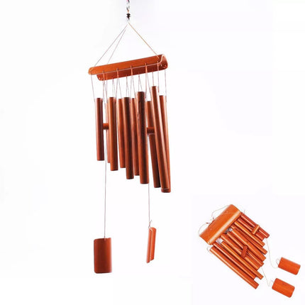 Home Bell Bamboo Hanging Decoration Wind Chime for Outdoor Garden Patio Decor
