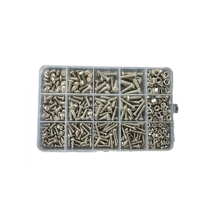 500x M3/M4/M5 Stainless Steel Hex Socket Button Head Bolts Screws Nuts Kit