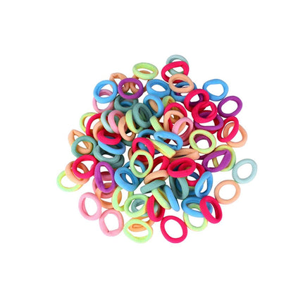 100PCS Colorful Elastic Hair Ties for Girl Ponytails High Stretch Hair Bands Set
