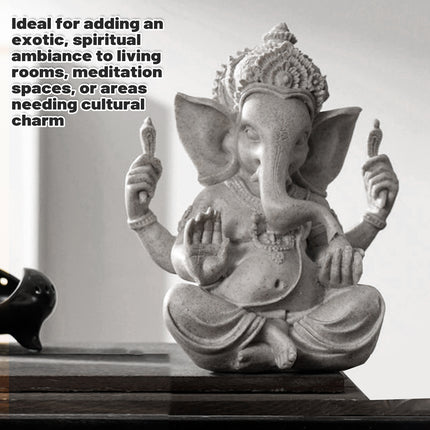 Resin Buddha Statue Carved Ornament Wealth God for Home Office Altar Decorative