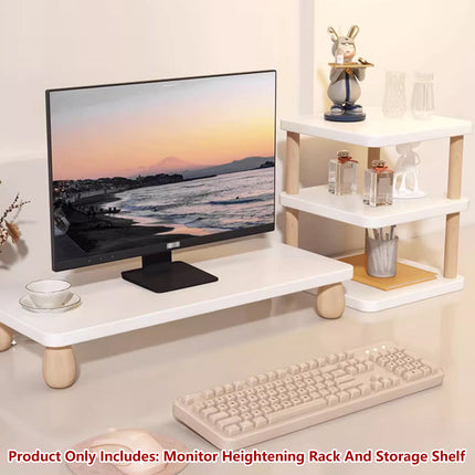 Desktop Computer Height Increasing Stand Desktop Storage Rack Elevated for Home