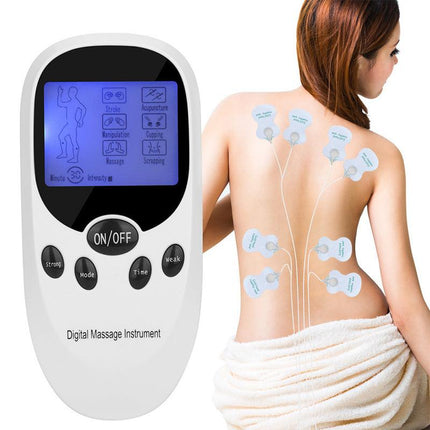 Body Relaxation Pulse Massager with Electro Pads Portable Device