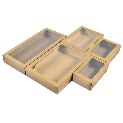 20PCS Pie Boxes White Bakery Boxes Pastry Boxes with Window for Cookies Muffins