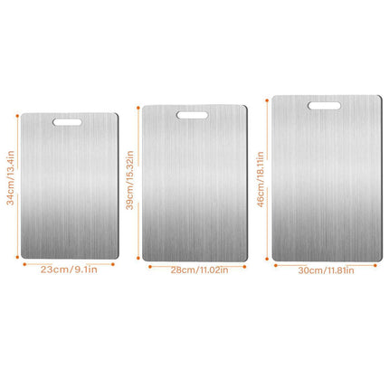 Double-Sided Stainless Steel Cutting Board Household Kitchen Chopping Board