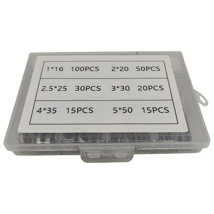 230PCS Galvanized Iron Cotter Pin Assortment Set Split Pin Value