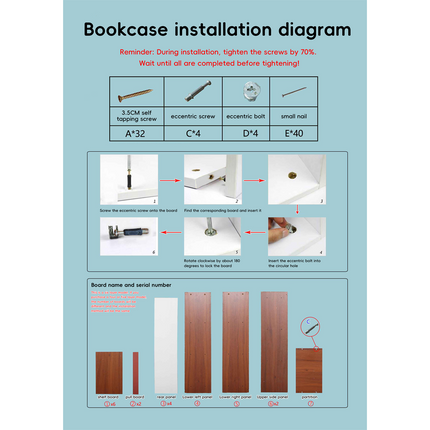 7 Tier Floor Standing Storage Shelf Sturdy for Living Room Office Space Saving