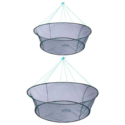 Open Folding Fishing Net Round Fishnet Portable Fish Pocket for Outdoor Angling