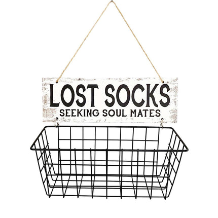Laundry Room Sock Storage Shelf Wall Decor Organizer for Socks and Accessories