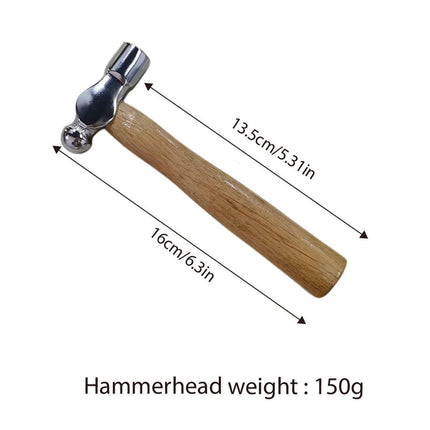 Mini Round Wooden Handle Hammer Practical Small Hand Tool for DIY and Crafts