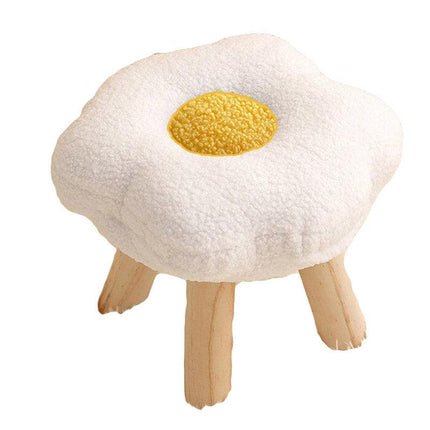 Small Flower Short Stool for Entryway or Living Room Shoe Bench or Footrest