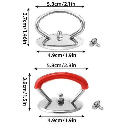 Universal Ring Pot Lid Handle Stainless Steel High Temp Resistant Kitchen