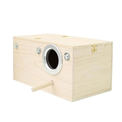 Wooden Breeding Box for Pet Parrot Outdoor Hatching Cage Nesting Box Habitat