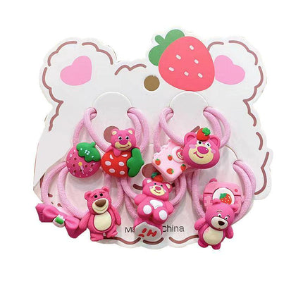 Cute hair bands with cartoon bear and strawberries design