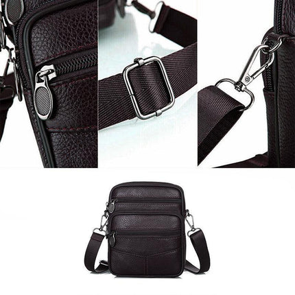 Crossbody Bags Leather Wallet Side Shoulder Messenger Handbag for Men