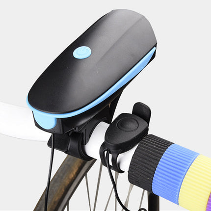 Rechargeable Bike Headlight With Horn Bright LED Waterproof For Night Use