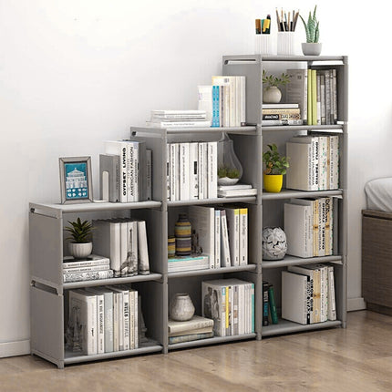 Home Multi Layer Combination Bookcase Storage Rack Sturdy Durable Space Saving