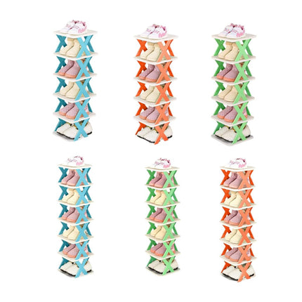 6/7 Tier Shoe Rack Space Saving Small Shoe Cabinet Storage Shelf Organizer