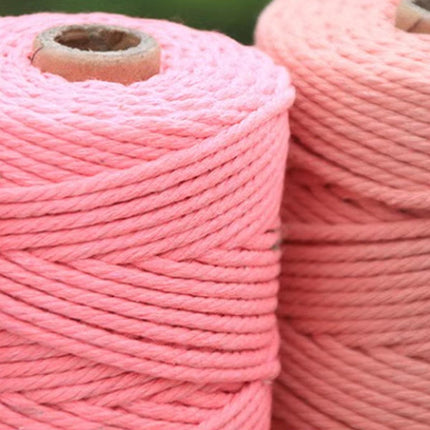 3mm Colored Cotton Rope DIY Hand Woven Macrame Cord Tapestry Binding Craft Rope