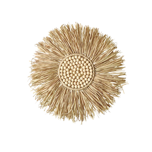 Boho Woven Macrame Wall Hanging Small Round Decor Circular Home Art Accent Use
