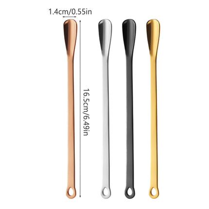 16PCS Stainless Steel Stirring Spoons 165mm Long Multi Colour Set for Drinks Use