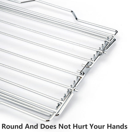 Stainless Steel Chicken Rack Foldable Adjustable Grill Stand For Oven Barbecue