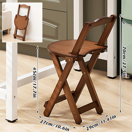 Foldable High Bar Stool Home Bar Use Comfortable Seat Space Saving Durable