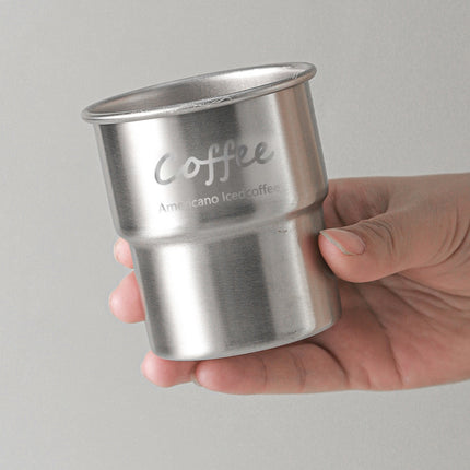 6PCS Stainless Coffee Steel Cups 300ml Portable Food-Grade for Home Office Cafe