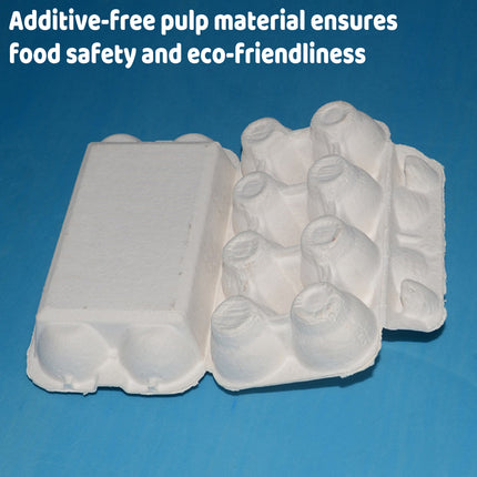 200PCS Paper Egg Tray 8 Slot Molded Pulp Leak-Proof for Egg Packaging Use