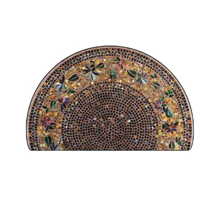 Semicircular Retro Stone Pattern Door Mat Dustproof Anti slip Entrance Carpet