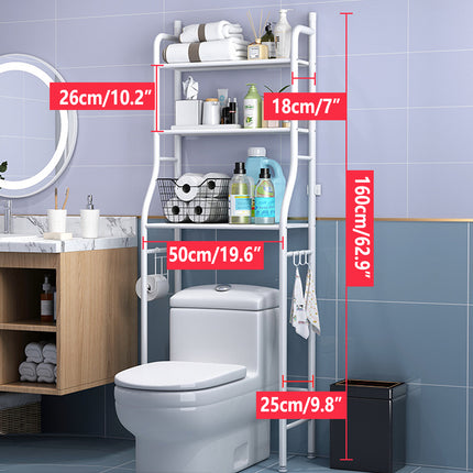 Bathroom Storage Shelf Metal Rack Space Saving Durable for Toiletries Towels