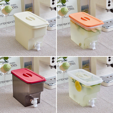 3.9L Water Jug with Tap Beverage Drink Dispenser Refrigerator Lemonade Container