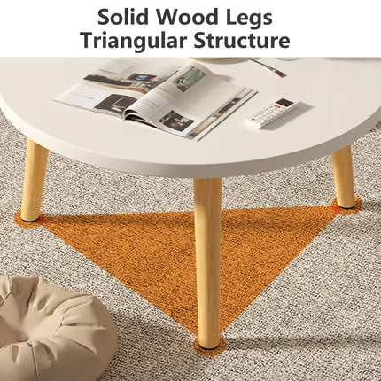 50x30cm Round End Table 1-Tier Side Table Small Coffee Table For Living Room