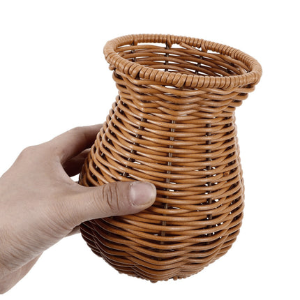 Beautiful Wicker Hand Woven Vase Farmhouse Boho Lightweight Decor Creative Decor