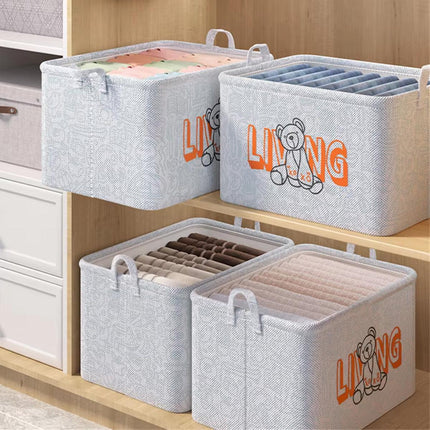 Large Foldable Clothes Storage Bag Wardrobe Organizer Toy Blanket Container