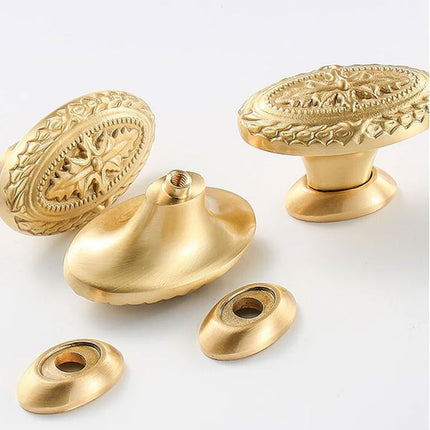 Wardrobe Handle Oval Vintage Style Drawer Pull Antique Furniture Door Handle