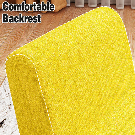 Fabric Ottoman Foot Stool Rest Pouffe Padded Footstool with Wood Storage Seat