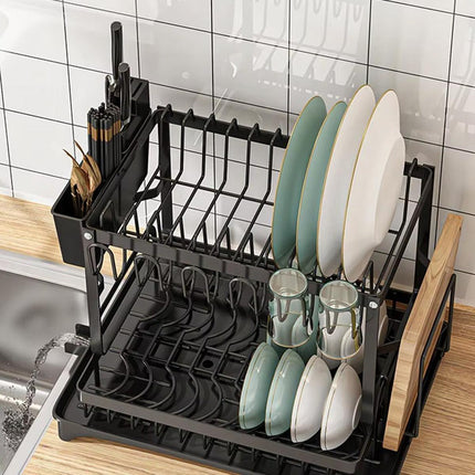 Kitchen Storage Rack Dish Bowl Tray Organiser Drying Drain Holder Shelf Stand