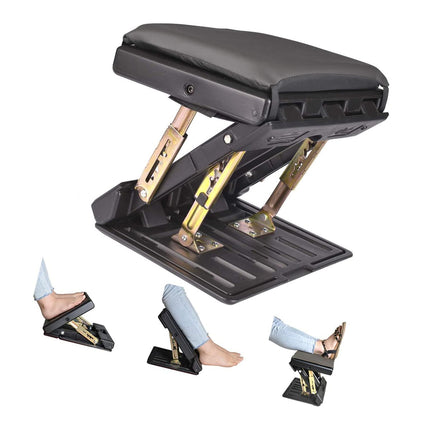 Artiss Foot Rest Stool Office Under Desk Fold Footrest Massage Cushion Pad Black
