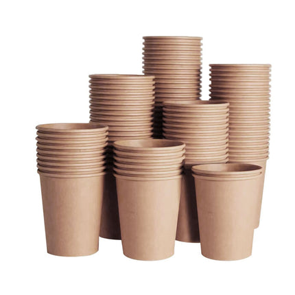 500PCS 9Oz Disposable Paper Cups for Party Coffee Water Hot Cold Use