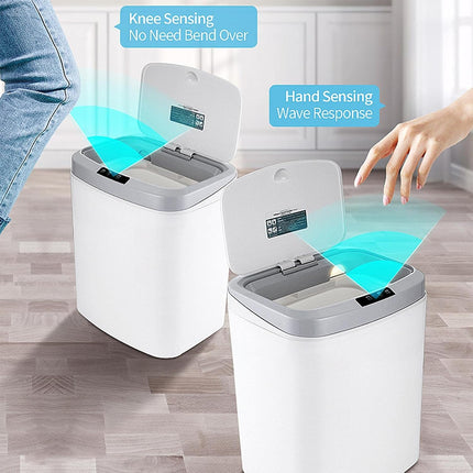 Sensor Trash Bin Touchless 16L White Automatic Motion Kitchen Rubbish Can