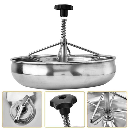 Piglet Feeding Trough Stainless Steel Round Basin Feeder Bowl for Farm Livestock