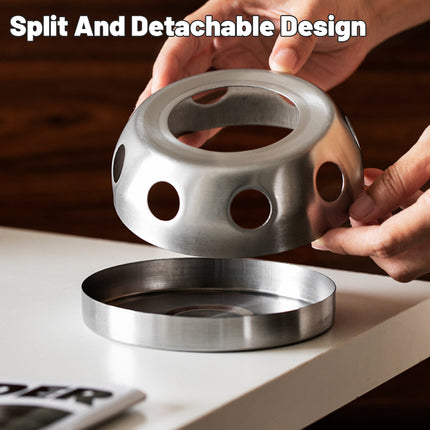 2PCS Portable Practical Stainless Steel Alcohol Stove Outdoor Stove for Camping