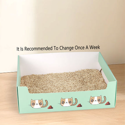 6PCS Foldable Cat Litter Box Disposable Toilet Tray For Outdoor Travel Cleaning