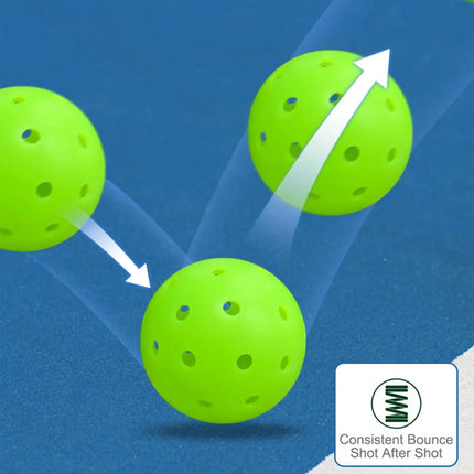 Pickleball Set 6PCS 74MM 40Hole Outdoor BallsTournament Training Sports Game