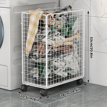Moveable Crevice Storage Basket with Wheels Space Saving Waterproof Durable