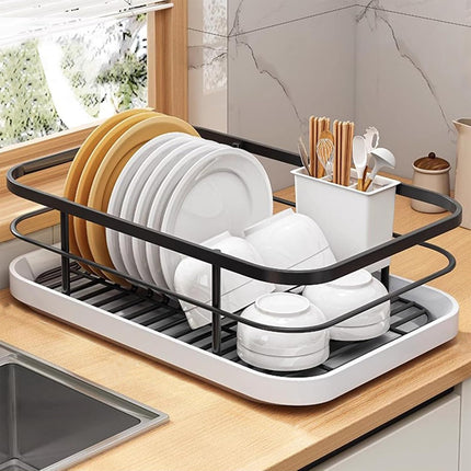 Kitchen Dish Drying Rack Sink Organizer Plate Holder Storage Box For Chopsticks
