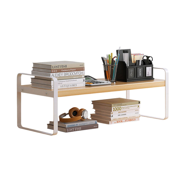 Double Layer Storage Shelf Desktop Organizer Cosmetics Stationery Rack Durable